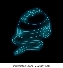 Professional cleaning equipment glowing on dark background, representing innovative cleaning solutions