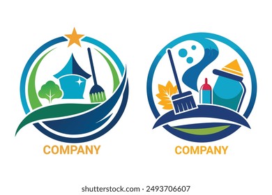 Professional cleaning logo vector. Versatile design for your brand. High-quality for any project. Perfect for business cards, websites, and more.