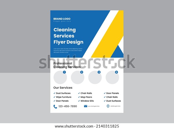 professional\
cleaning service flyer poster template. home and office cleaning\
service poster leaflet design\
template.