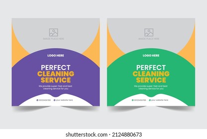 Professional Cleaning Service Social Media Post Or Creative Ads Web Banner Design Template