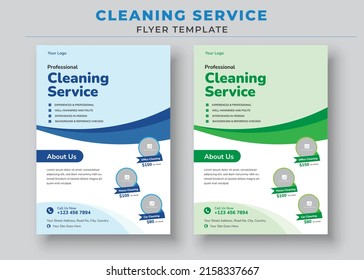 Professional Cleaning Services poster, Cleaning Services Flyer Template, Poster brochure design, Vector Editable and Print ready