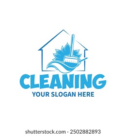 professional cleaning, window and gutter cleaning, power washing clean and modern minimalist business  attractive real estate, mortgage, and construction logo  