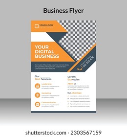 Plantilla de diseño de folleto empresarial profesional, clara y mínima 