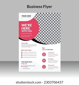 Professional clear and minimal creative corporate business flyer design template