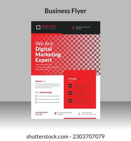 Professional clear and minimal creative corporate business flyer design template