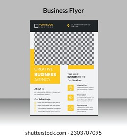 Plantilla de diseño de folleto empresarial profesional, clara y mínima