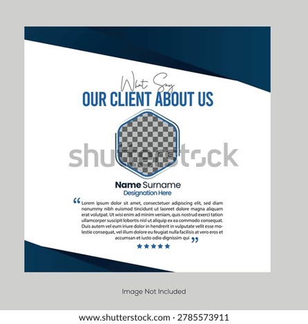 Professional Client Testimonial Design Template - Our Client About Us Corporate Card