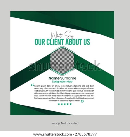 Professional Client Testimonial Design Template - Our Client About Us Corporate Card