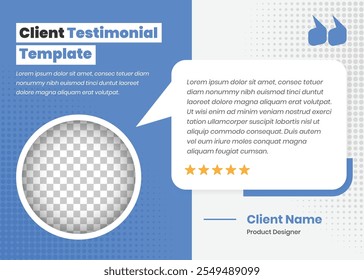 Professional client testimonial presentation simple social media post template design