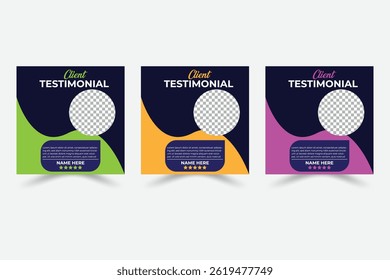 Profesional Cliente Testimonial Diseño de Plantilla