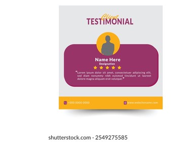 Professional Client Testimonial Vector Design