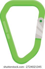 Conjunto de vetor de mosquetão de escalada profissional, hardware de escalada de rocha colorido e equipamento de segurança de alpinismo Ilustrações planas para projetos de aventura ao ar livre