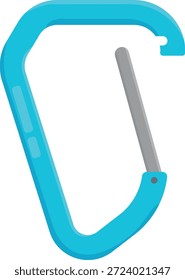 Conjunto de vetor de mosquetão de escalada profissional, hardware de escalada de rocha colorido e equipamento de segurança de alpinismo Ilustrações planas para projetos de aventura ao ar livre