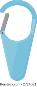 Conjunto de vetor de mosquetão de escalada profissional, hardware de escalada de rocha colorido e equipamento de segurança de alpinismo Ilustrações planas para projetos de aventura ao ar livre
