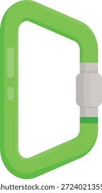 Conjunto de vetor de mosquetão de escalada profissional, hardware de escalada de rocha colorido e equipamento de segurança de alpinismo Ilustrações planas para projetos de aventura ao ar livre