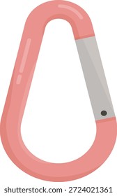Conjunto de vetor de mosquetão de escalada profissional, hardware de escalada de rocha colorido e equipamento de segurança de alpinismo Ilustrações planas para projetos de aventura ao ar livre