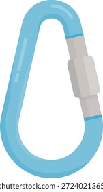 Conjunto de vetor de mosquetão de escalada profissional, hardware de escalada de rocha colorido e equipamento de segurança de alpinismo Ilustrações planas para projetos de aventura ao ar livre
