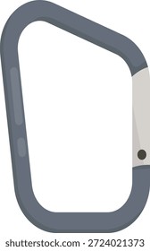 Conjunto de vetor de mosquetão de escalada profissional, hardware de escalada de rocha colorido e equipamento de segurança de alpinismo Ilustrações planas para projetos de aventura ao ar livre