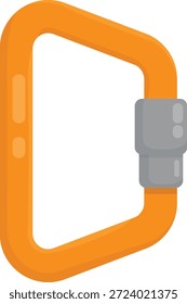 Professional Climbing Carabiner Vector Set, Colorful Rock Climbing Hardware and Mountaineering Safety Equipment Flat Illustrations for Outdoor Adventure Designs