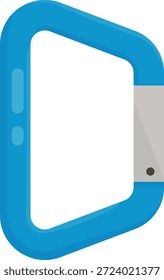 Conjunto de vetor de mosquetão de escalada profissional, hardware de escalada de rocha colorido e equipamento de segurança de alpinismo Ilustrações planas para projetos de aventura ao ar livre