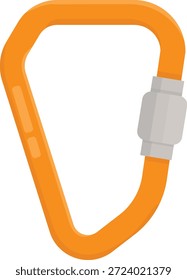 Conjunto de vetor de mosquetão de escalada profissional, hardware de escalada de rocha colorido e equipamento de segurança de alpinismo Ilustrações planas para projetos de aventura ao ar livre