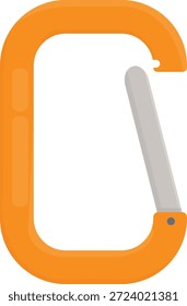 Conjunto de vetor de mosquetão de escalada profissional, hardware de escalada de rocha colorido e equipamento de segurança de alpinismo Ilustrações planas para projetos de aventura ao ar livre