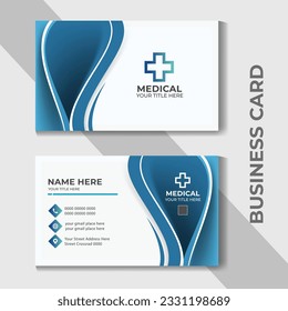 Professional Clinic Medical Business Card or medical card for corporate identity