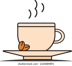 Professional coffee cup vector design on a white background