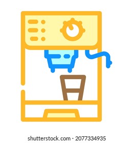 vector de color de máquina de café profesional. señal profesional de máquina de café. ilustración de símbolo aislado