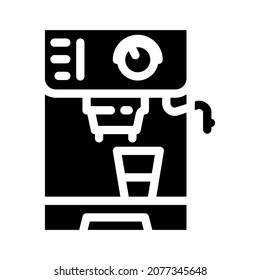 professionelle Kaffeemaschine Glyph Symbol Vektor. professionelles Kaffeemaschinenzeichen. isoliertes Kontursymbol