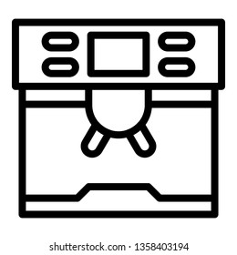 Professional coffee machine icon. Outline professional coffee machine vector icon for web design isolated on white background