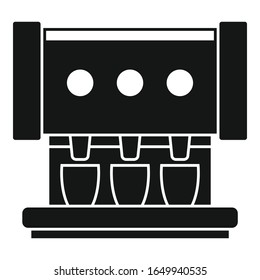 Professionelles Symbol für die Kaffeemaschine. Einfache Illustration der professionellen Vektorillustration der Kaffeemaschine für Webdesign einzeln auf weißem Hintergrund