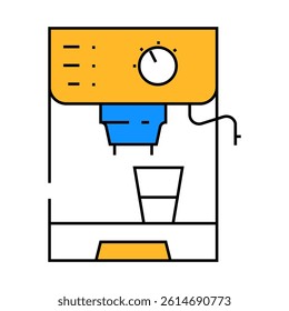 professional coffee machine line icon vector. professional coffee machine sign. isolated symbol illustration