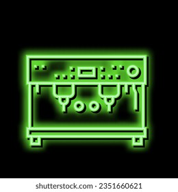 professional coffee machine neon light sign vector. professional coffee machine illustration