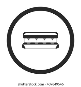 Professional coffee machine sign simple icon on background