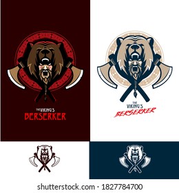 Viking Berserker als feurlose Elitekad-Vektorinsigna
im Schlachtruf-Pose