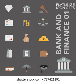 Professional colorful flat icon set of banking, finance and economy. Flatlinge are the best pictogram pack unique design for all dimensions and devices. Vector graphic logo symbol and website content.