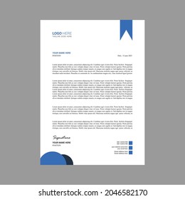 professional colorful letterhead design vector template