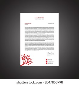 professional colorful letterhead design vector template