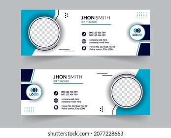 Professional Communication with Email Signature, Corporate Email Signature Design Template, Creative Mail, E-Signature, Email Marketing, Business Mail, Contact Message, Web Banner, Social Media Poster