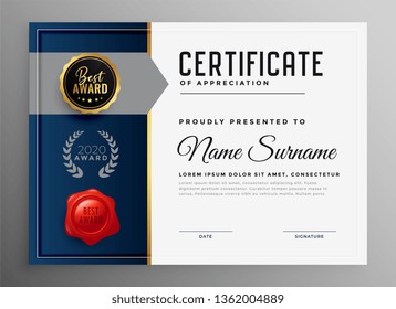 professional company certificate of appreciation template