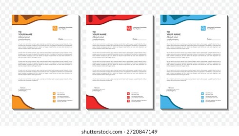 Professional Company Letterhead Design Editable Template