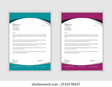 Modelo de papel timbrado profissional da empresa, criando uma aparência profissional com papel timbrado básico.
