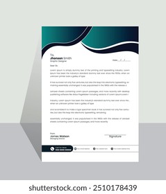 Professional company letterhead template, creating a professional appearance with basic letterhead.

