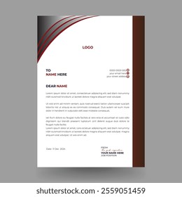 Professional company letterheads template, Clean corporate letterhead template design, Modern letterheads design template for  project.