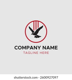 Professional Company Logo with Flying Bird Icon
