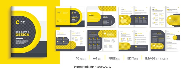 Professional Company Profile Brochure Template Layout Design, Creative Business Brochure Multipage Design,