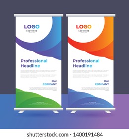 Professional Company Roll Up Stand Banner Design 