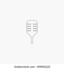 Professional condenser microphone icon