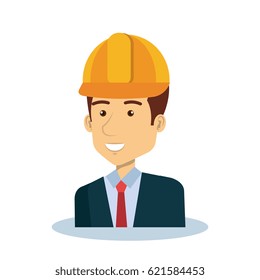 professional construction man character